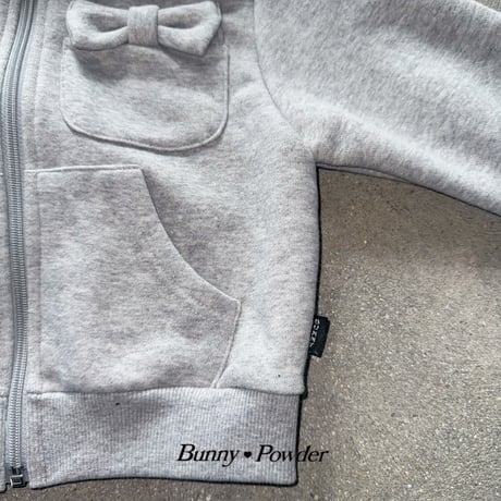 bunnypowder/114. ribbon pocket hood zipup 2XL-4XL