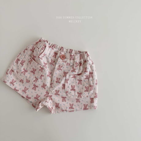 melikey/42. color ribbon half pants JS-JM
