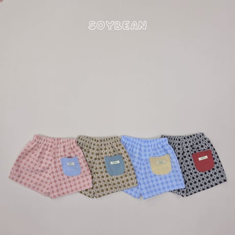 soybean/25. plan ) bear half pants XS-XL