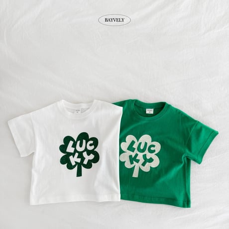 bayvely/14. lucky half t T-shirt XS-XL