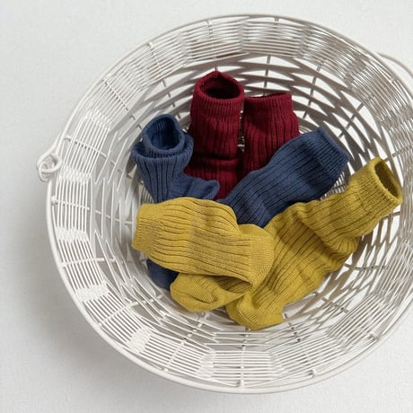 minirobe/45. Cotton Rib Socks 3 Set XS-M