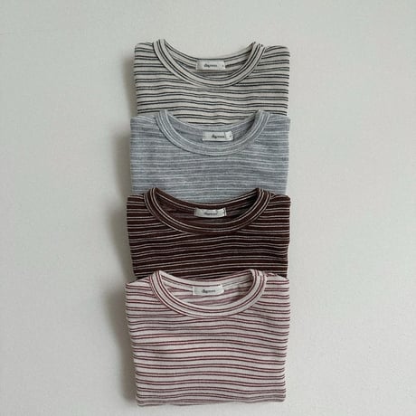 digreen/9. stripe latte tee? S-2XL