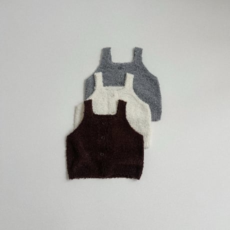 atomeme/10. Ecru Knit Vest S-XL