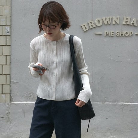 digreen/50. wiggly rib cardigan. (mom) FREE