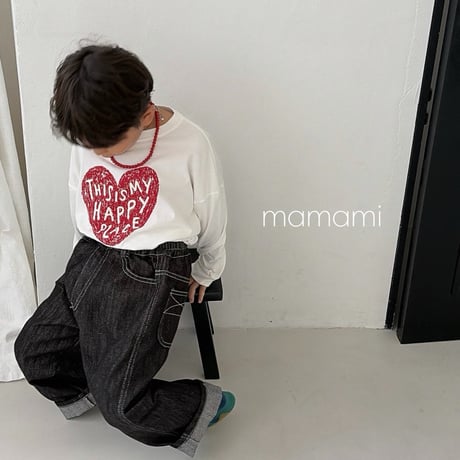 mamami/41. happy heart T-shirt FREE