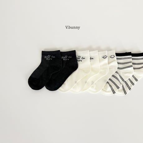 vbunny/17. low socks set S(130-150)-L(180-210)