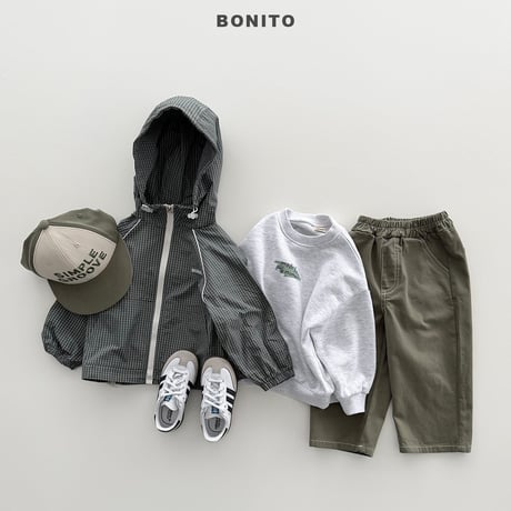 bonito/29. check line (adult) windbreaker ADULT