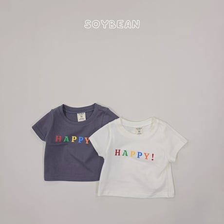 soybean/48. plan ) happy semmi crop half t T-shirt XS-XL