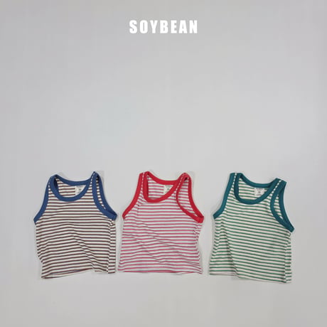 soybean/160. plan ) marine stripe sleeveless XS-XL