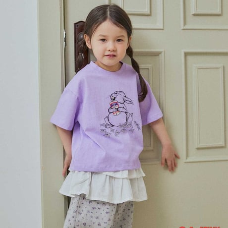 tinyhiker/17. bunny pigment half t T-shirt XS-XL