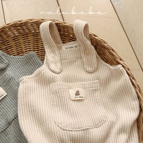 valubebe/7. waffle overalls suit 6M-18M