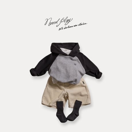 normalplay/42. basic both sides hood T-shirt 12M-L