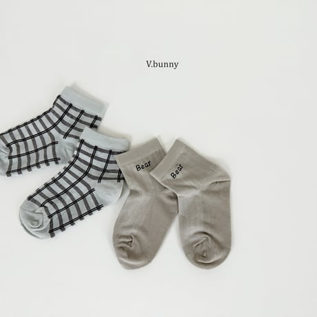 vbunny/14. bear socks set S(130-150)-L(180-210)