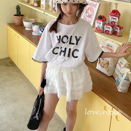 loverosie/95. lace boxy tee  L-XL