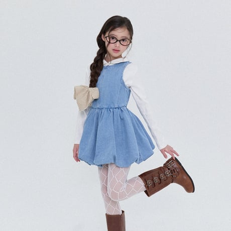 forkchips/76. baby denim one-piece M-XL
