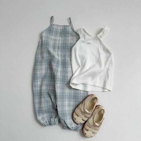 minirobe/53. Candy checkered Overalls  S-XL