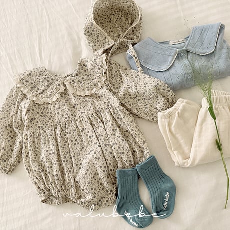 valubebe/15. gran flower collar suit 6M-18M