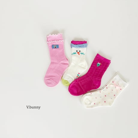 vbunny/75. dot socks set M(130-150)-XL(180-210)