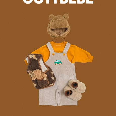 oottbebe/43. kids auto denim ( velloa gimo ) overalls XS(0-1Y)-XL(4-5Y)