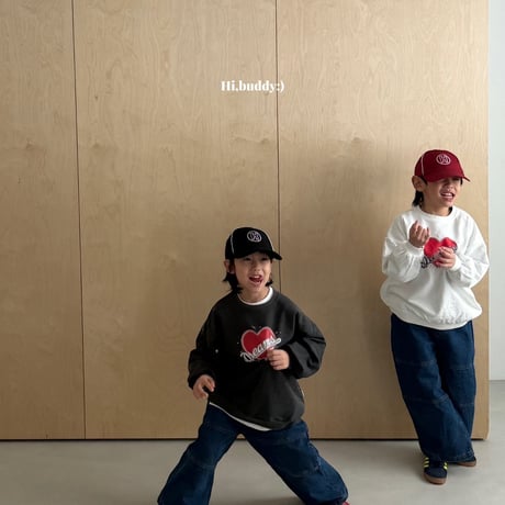 hibuddy/40. heart man-to-man S-XL