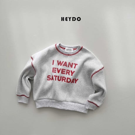heydo/41. waffle man-to-man S-XL