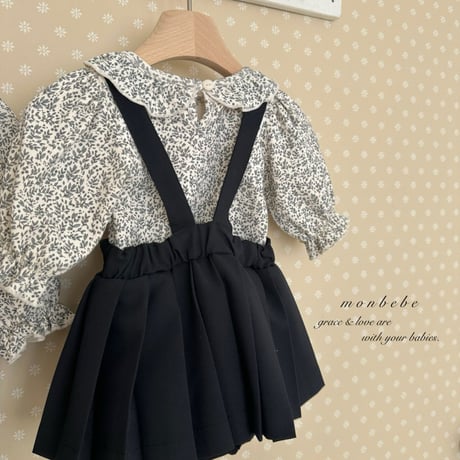 monbebe/30. leaf puff T-shirt S(1-2Y)-XL(7-8Y)
