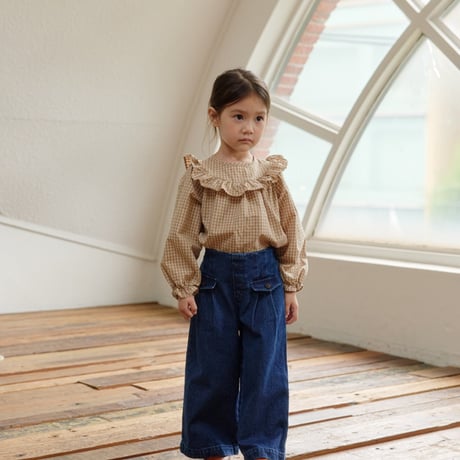 monatelier/3. flap denim pants S-2XL