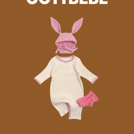 oottbebe/41. cellup pie suit bonnet ( bebe style set S(0-6M)-M(6-12M)