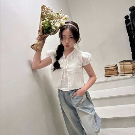 matilda/168. puff cardigan blouse 15-19