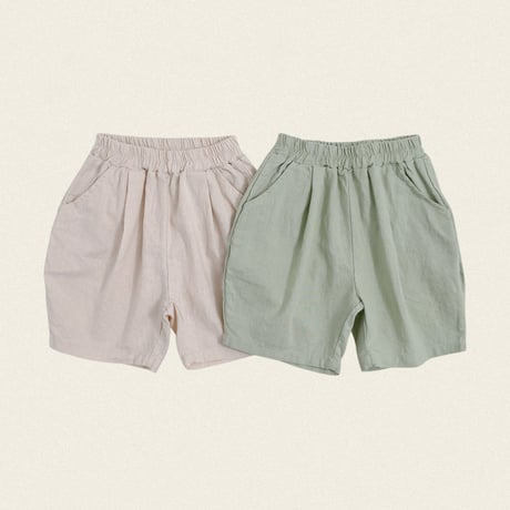 oottbebe/75. olive linen pants XS(1-2Y)-XL(6-7Y)