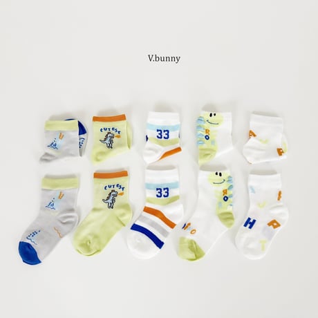 vbunny/1. 33 socks set S(130-150)-L(180-210)