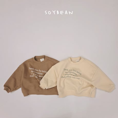 soybean/89. slogan man-to-man XS-XL