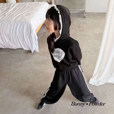 bunnypowder/80. hood man-to-man S-XL