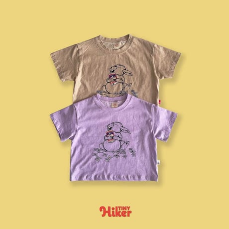 tinyhiker/17. bunny pigment half t T-shirt XS-XL