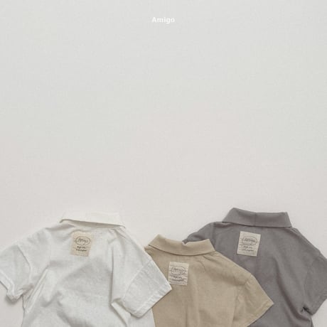 amigo/38. snow flower collar T-shirt XS-XL
