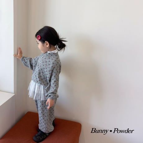 bunnypowder/92. flower half zipup S-XL