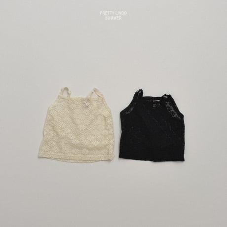 lindo/47. flower knit T sleeveless XS-XL