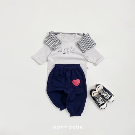 oottbebe/19. heart pocket pants XS(1-2Y)-XL(6-7Y)