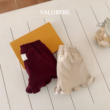 valubebe/64. corduroy fril half pants 6M-S
