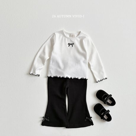 vividi/143. ribbon span nalrari T-shirt XS-XL