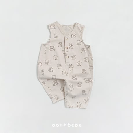 oottbebe/68. bear overalls XS(1-2Y)-XL(6-7Y)