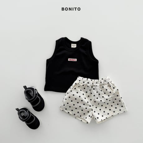 bonito/116. sleeveless dot pants set 6M-18M