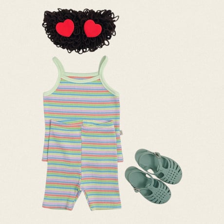 oottbebe/87. rainbow sleeveless set XS(1-2Y)-L(4-5Y)