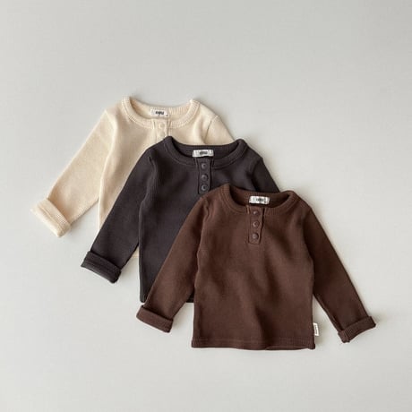 onu/14. cropple button T-shirt BABY(12M)-XL(6-7Y)