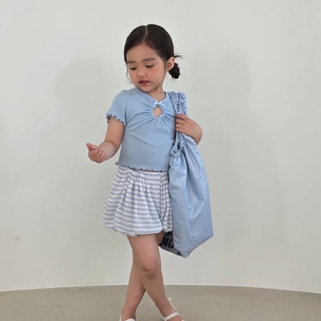 ellymolly/275. shirring opening point T-shirt 13-15