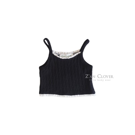 zanclover/156. punching lace sleeveless 3-11