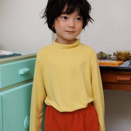 andbutter/73. Slit Neck Turtleneck Tee JS-JM