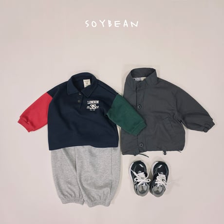 soybean/27. modern two color collar T-shirt XS-XL