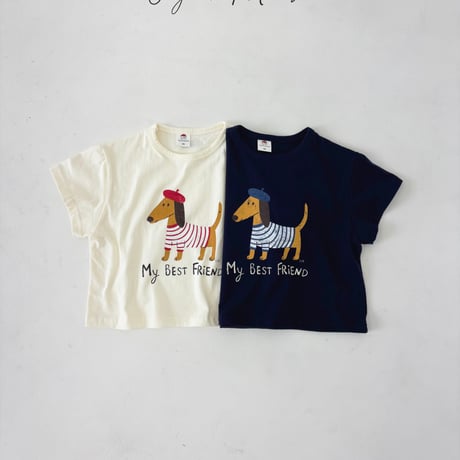 yogurtmansion/54. bonjour T-shirt XS-XL