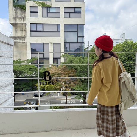 bienjoie/5. robe check pants S-XL